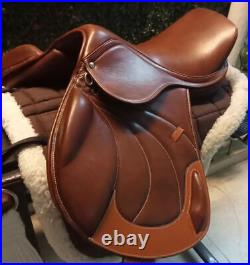 Jumping CC Brown Leather Horse Saddle Size 14 to 18 inch available