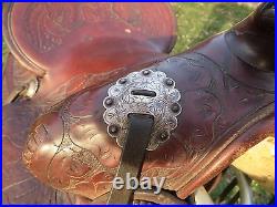 Keyston Bros. Saddle with Sterling Silver Conchos