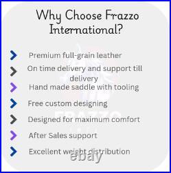 Kid's western leather saddle, Youth western leather trail saddle 8 To 12 Inch