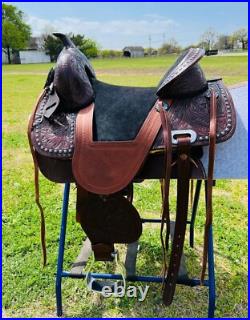 Kids-Adult Pleasure Treeless Horse Western Saddle beads 12 to 16 Free Shipping