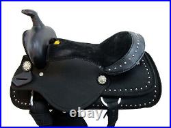 Kids Trail Saddle Western Horse Pleasure Synthetic Barrel Youth Tack 12 13 14