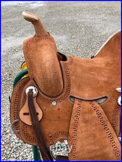 Kids Western Horse Ranch Style Saddle, Hard Seat, Black Laces Free Shipping