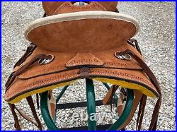 Kids Western Horse Ranch Style Saddle, Hard Seat, Black Laces Free Shipping