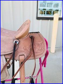 Kids Youth Western Leather Horse Ranch Style Saddle, 10 to 13 inch Free Shipping