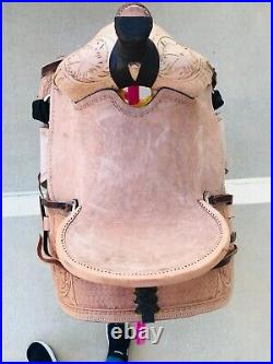 Kids Youth Western Leather Horse Ranch Style Saddle, 10 to 13 inch Free Shipping