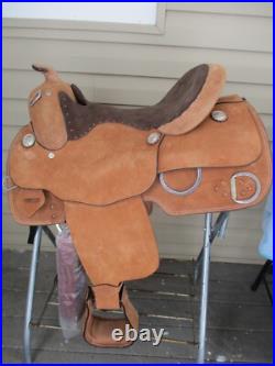 King 1545 15'' Roughout Western Training Saddle Fqhb