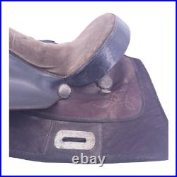 King Black Brown Leather Trail Barrel Racing Saddle For Horse