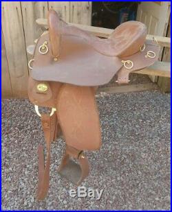 King Series 16 1/2 Trekker Western Trail Horse Saddle Brown Leather KS8520