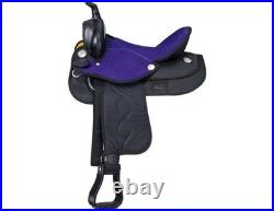 King Series Western Saddle Eclipse Barrel Suede 14 Purple KS921