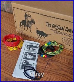 LAST ROLLY the Wheeled Original Cowboy Toy ROLL-A-ROPER ROOSTER CROWS LARIATS