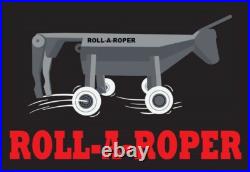 LAST ROLLY the Wheeled Original Cowboy Toy ROLL-A-ROPER ROOSTER CROWS LARIATS