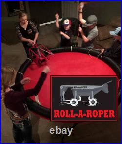 LAST ROLLY the Wheeled Original Cowboy Toy ROLL-A-ROPER ROOSTER CROWS LARIATS