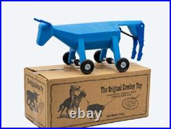 LAST ROLLY the Wheeled Original Cowboy Toy ROLL-A-ROPER ROOSTER CROWS LARIATS
