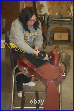 LEATHER BAREBACK ADULT SADDLE PAD by RIDERS CHOICE BLUE