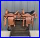LOT_OF_2_Pony_Saddles_12_Kids_Western_Saddle_Leather_Horse_Tack_Set_Bundle_01_fzeg