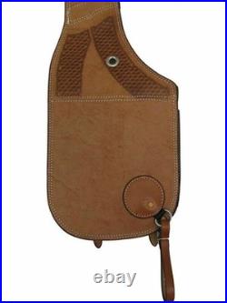Leather Horse Saddle Bag Western Saddle Pouch Equestrian Riding Gear Brown Tool