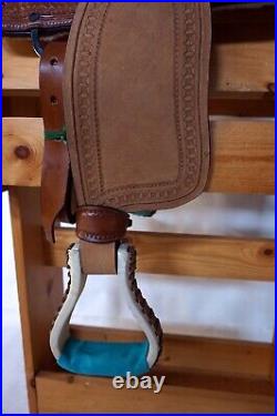Leather Horse Saddle Barrel Racing Western Riding Equestrian Trail Tack 12-18 in