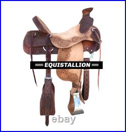 Leather Roping Ranch Work Western rough out Trail Horse tack Wade Tree saddle