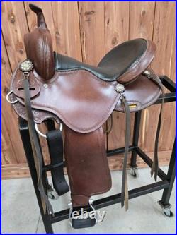 Leather Short Skirt Close Contact Western Trail Riding Saddle