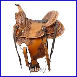 Leather Wade Tree A Fork Horse Saddle Western Ranch Roping Roper Work Trail Tack