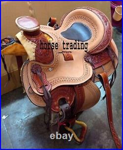 Leather Wade Western Horse Saddle Tack Size 13 to 18 with Tack Set