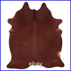 Lg/Xl Brazilian Solid Brown Cowhide Rugs. Measures Approx. 42.5 50 Square Feet
