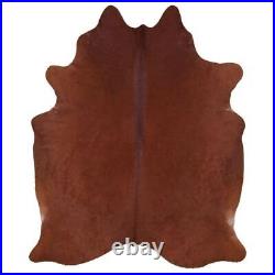 Lg/Xl Brazilian Solid Brown Cowhide Rugs. Measures Approx. 42.5 50 Square Feet