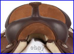Light Weight Western Horse Saddle Trail Barrel Show Brown Horse Tack 16 17 18 in