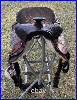 Lightweight Tex Tan Hereford Saddle 15 Western Show Trail Pleasure Leather VGC