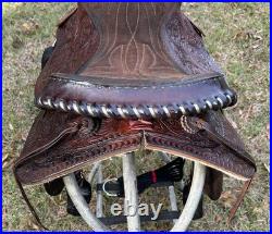 Lightweight Tex Tan Hereford Saddle 15 Western Show Trail Pleasure Leather VGC