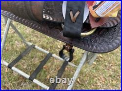 Lightweight Tex Tan Hereford Saddle 15 Western Show Trail Pleasure Leather VGC