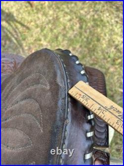 Lightweight Tex Tan Hereford Saddle 15 Western Show Trail Pleasure Leather VGC