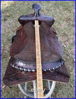 Lightweight Tex Tan Hereford Saddle 15 Western Show Trail Pleasure Leather VGC