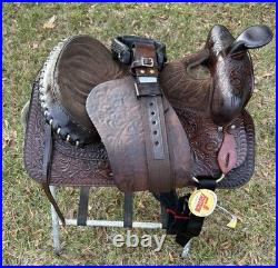 Lightweight Tex Tan Hereford Saddle 15 Western Show Trail Pleasure Leather VGC