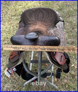 Lightweight Tex Tan Hereford Saddle 15 Western Show Trail Pleasure Leather VGC