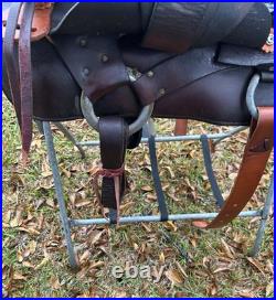 Lightweight Western Saddle 16-Inch Seat Pleasure Trail Riding Horse Leather