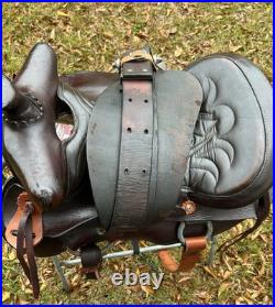 Lightweight Western Saddle 16-Inch Seat Pleasure Trail Riding Horse Leather
