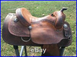 ML Leddy 16 Reining Saddle Beautiful tooling Great condition