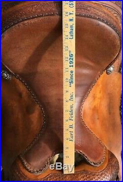 ML Leddy 16 Reining Saddle Beautiful tooling Great condition