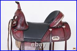 Mahogany 16 In HILASON Western Horse Treeless Trail Saddle Genuine American