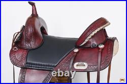 Mahogany 16 In HILASON Western Horse Treeless Trail Saddle Genuine American Mahogany 16 In HILASON Western Horse Treeless Trail Saddle Genuine American