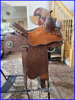 Marlene McRae 13.5 Cactus Saddlery Barrel Saddle 13.5 Flex Tree Hard Seat