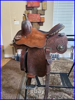 Marlene McRae 13.5 Cactus Saddlery Barrel Saddle 13.5 Flex Tree Hard Seat