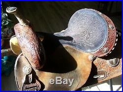 Martha Josey Circle Y Iron Cross Barrel Saddle 14.5