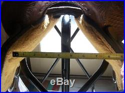 Martha Josey Circle Y Iron Cross Barrel Saddle 14.5