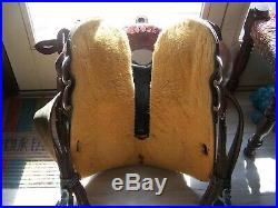 Martha Josey Circle Y Iron Cross Barrel Saddle 14.5