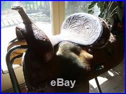 Martha Josey Circle Y Iron Cross Barrel Saddle 14.5