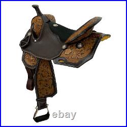 Maverick Barrel Style Saddle 16 Inch-Matching Headstall and Breastcollar