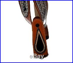 Mexican Charro Horse Saddle Leather Silla de Montar Fuste 151/2 Embroidered