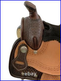 Miniature Pleasure Style Western Saddle Feather Tooling 8 NEW